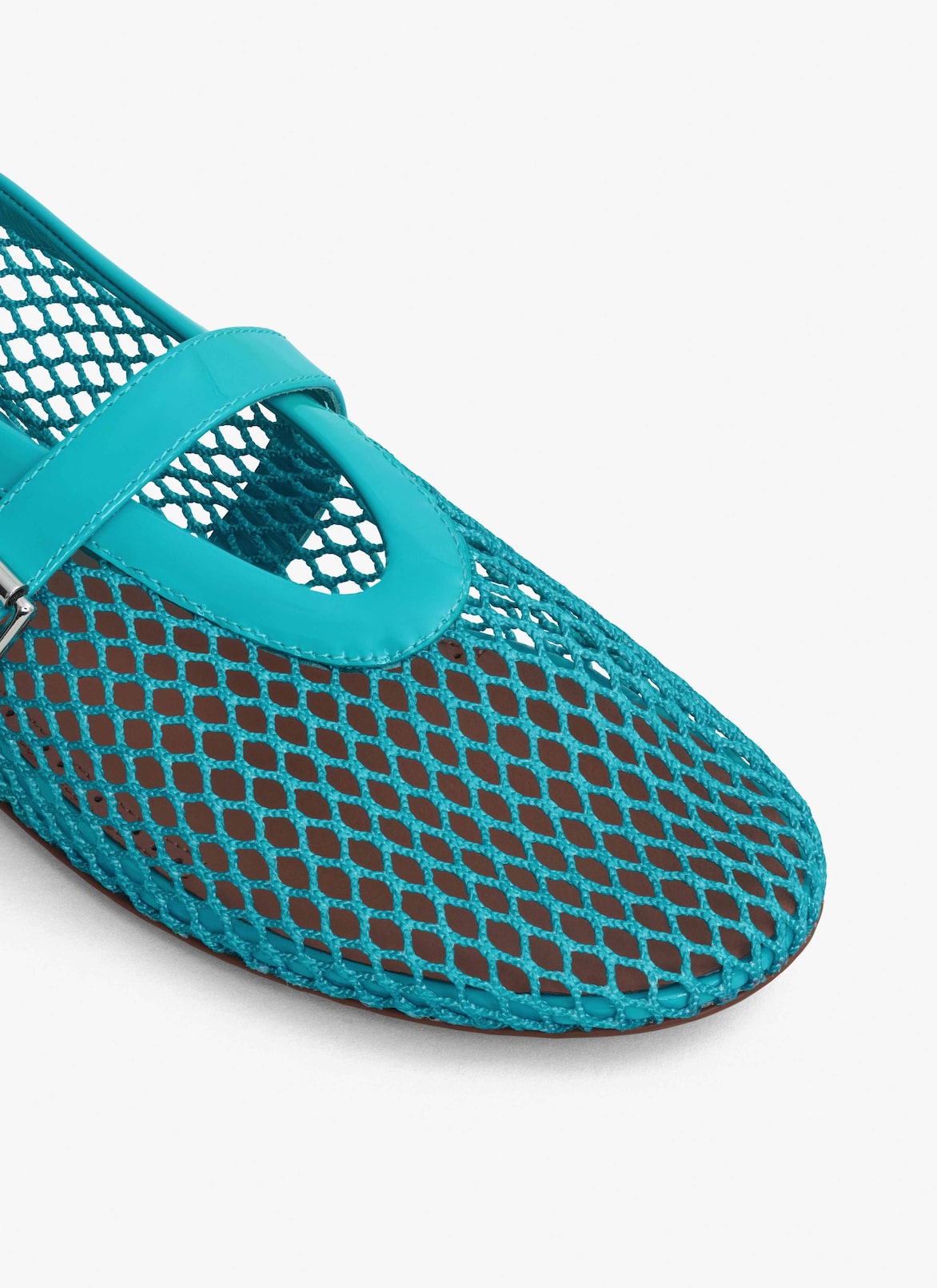 BALLET FLATS IN FISHNET ALAÏA AMAZONITE BALLET FLATS IN FISHNET